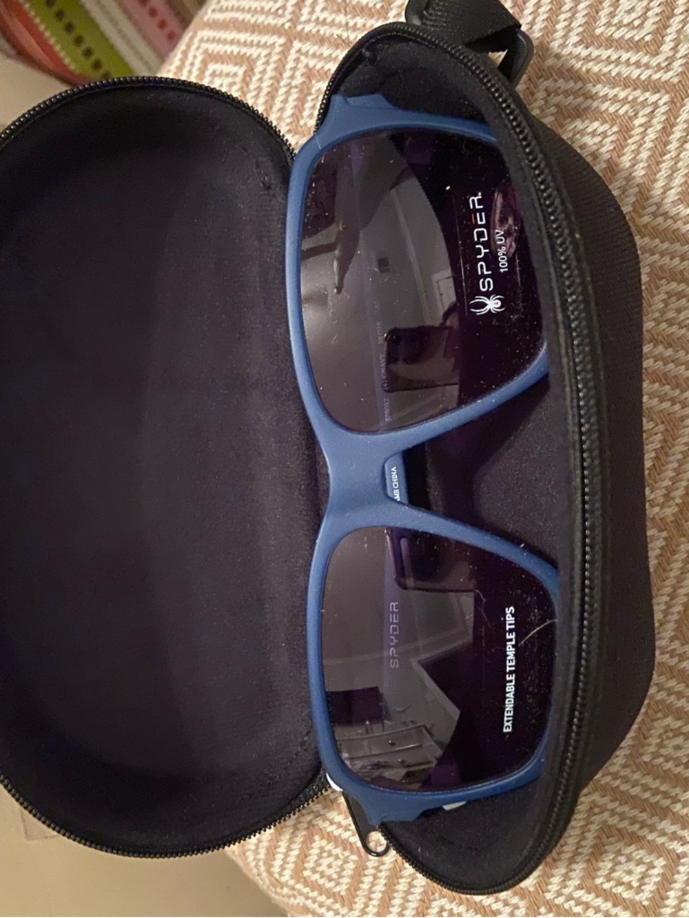 Spyder Matte Blue Frame Sunglasses with Purple Lenses